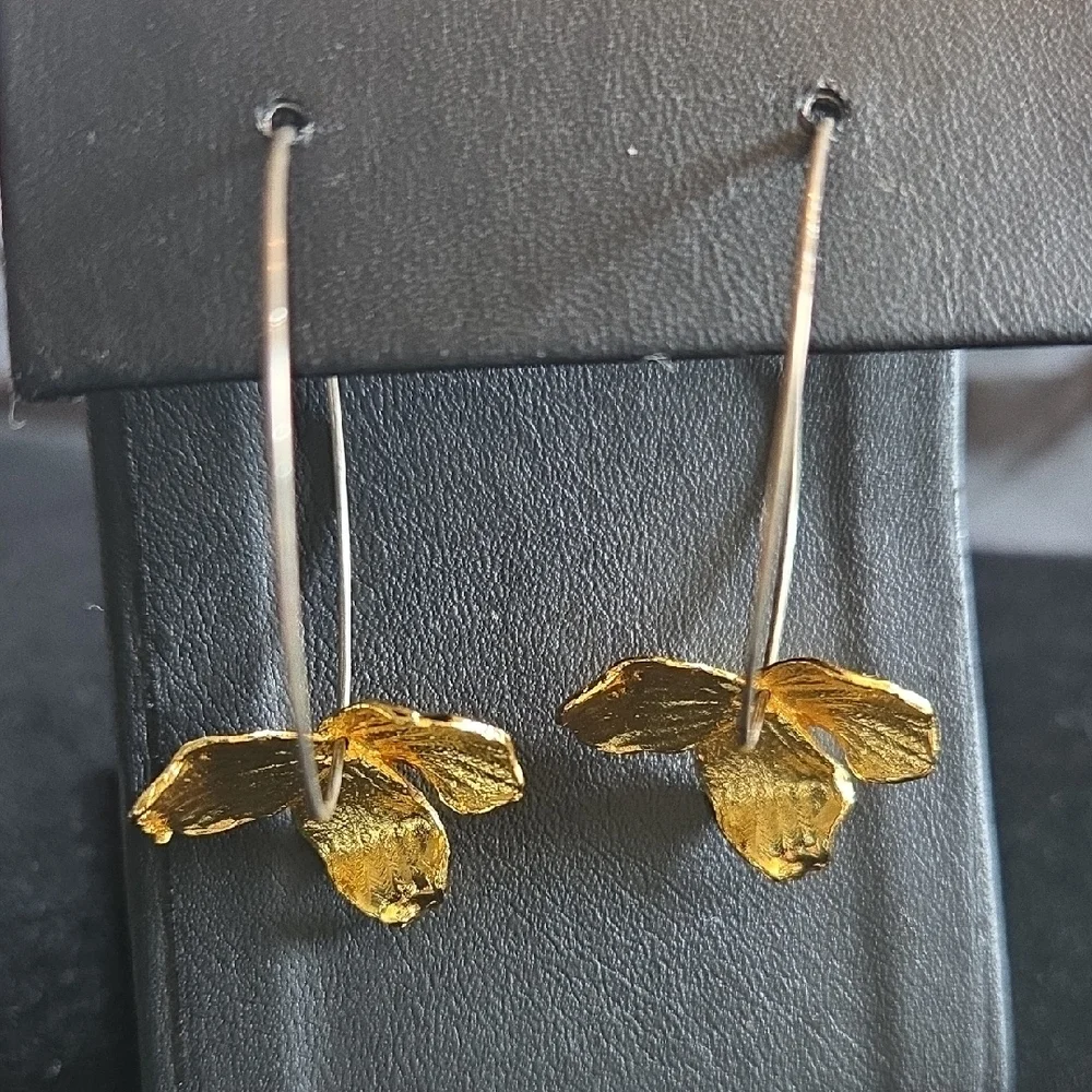 Silver Hoop Earrings - Picture 4 of 7